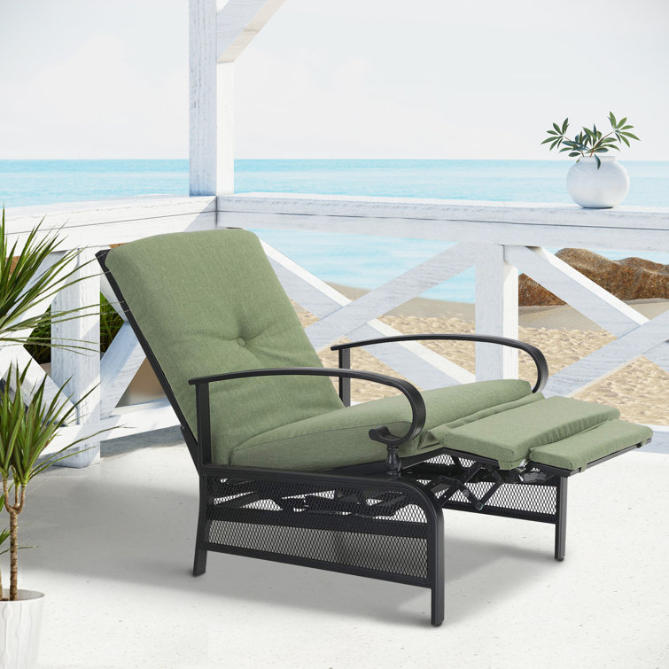 Metal discount outdoor recliner